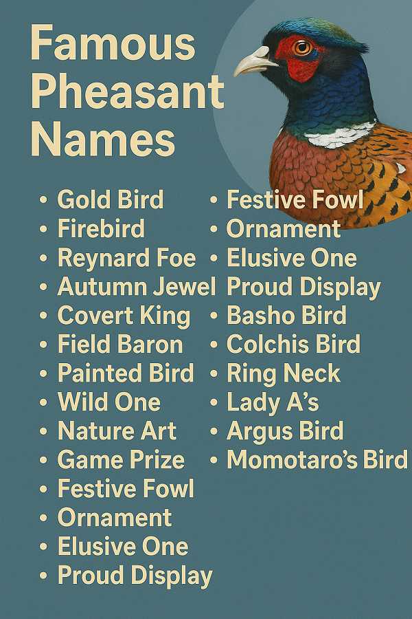 Famous Pheasant Names
