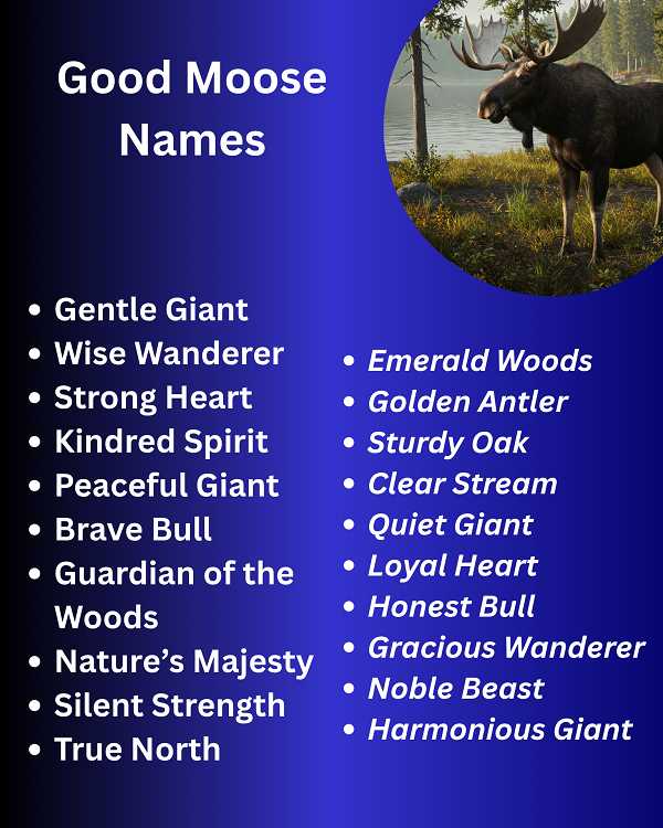 Good Moose Names